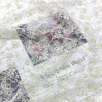 Le dernier tissu de fête de mariage maille Tulle luxe belle 2025 Design perlé élégant tissu de dentelle à paillettes