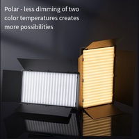 Panel de Luz LED para Video LED-U800 de 50W, Bicolor 3200-5600K, Iluminación para Fotografía, Lámpara de Relleno para Estudio Fotográfico, Soporte para Teléfono, Alimentación