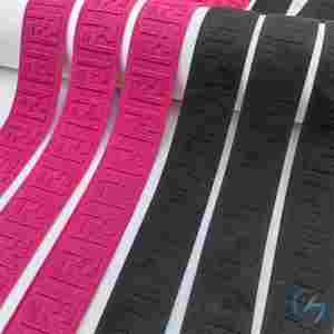 High Quality Custom Jacquard Elastic Webbing Band Monogram Pattern Custom Logo Spandex/Nylon Material Environmental Protection - Product Image 3