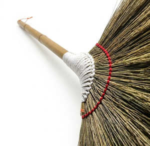 Shrimp Style Natural <b>Broom</b> Bamboo <b>Handle</b> Traditional Bamboo <b>Handle</b> Natural Plant Material <b>Broom</b> for Floor Cleaning Eco-Friendly - Product Image 5