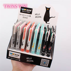 Cat 4 couleur presse stylo à bille marqueur <span class=keywords><strong>dessin</strong></span> papeterie 0.5 multicolore stylo 543 - Product Image 4