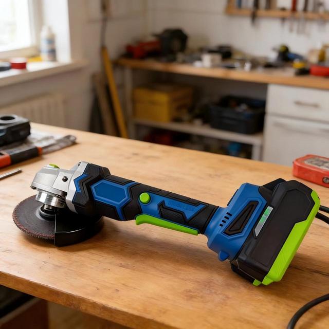 21V Brushless Industrial Cordless Angle Grinder 100mm Trigger Switch with Grinding Disc