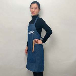 Delantal de jardín de peluquero de mezclilla X Ray y sombrero de Chef Delantal de plomo de babero de longitud completa para delantal de café de uñas Xray con logotipo - Product Image 4