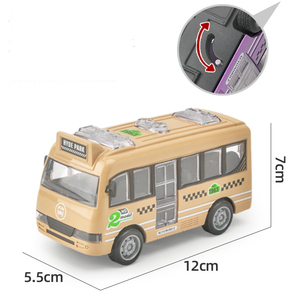 La piccola auto dei bambini di vendita calda gioca le automobili <span class=keywords><strong>giocattolo</strong></span> di inerzia di plastica all'ingrosso dello scuolabus sveglio variopinto per i bambini - Product Image 2