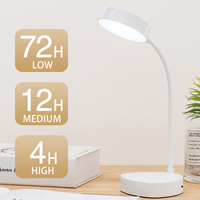 Lampe de bureau led circulaire noir, moniteur continu et flexible, avec chargeur usb, pliable et bon marché