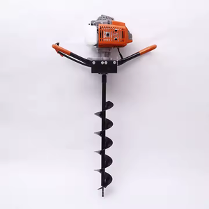 Tarière thermique portable pour le forage de trous avec tarière spirale pour l'exploitation forestière et le jardinage, et pour le creusement de trous de poteaux de clôture robustes - Product Image 1