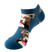 Chaussettes courtes drôles pour femmes Chaussettes drôles en coton peigné pour femmes