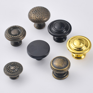 Furniture Handle And <b>Knob</b> Zinc Alloy Round Drawer Cabinet <b>Door</b> Single Hole Traditional Durable - Product Image 1