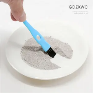 Brosse de nettoyage 2-en-1 à manche bleu et poils noirs pour cuisine, petit <span class=keywords><strong>produit</strong></span> qui nettoie les ordinateurs portables - Product Image 1