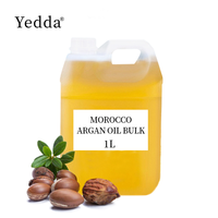 Huile d'Argan du Maroc 100% Pure, Naturelle, Biologique et Végane 1L – Formule 2-en-1 Nourrissante et Réparatrice pour Cheveux, Corps et Visage, Sans Silicone