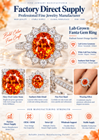 Pendentif en or 18 carats avec feuille de poire orange Fanta cultivée en laboratoire, certifié IGI, pour mariage, soirée, bijou de luxe, vente en gros OEM ODM