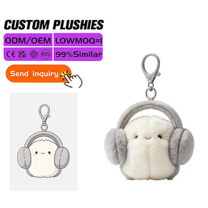 Gantungan Kunci Boneka Astronot Custom 12cm Lucu Warna Abu-abu Mint Isi Kapas PP Lembut OEM ODM 100 Pcs MOQ untuk Gantungan Tas Grosir - Product Image 4