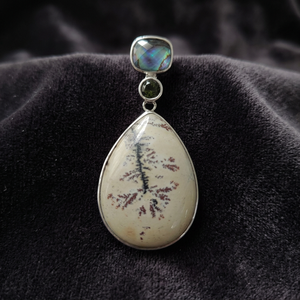 Pendentif en argent 925 en forme de coquille d'ormeau naturelle - Product Image 3