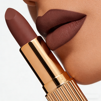 Lipstik Mineral Nude Logo Kustom Bebas Kekejaman Hewan Melembapkan Produk Makeup ODM Label Pribadi