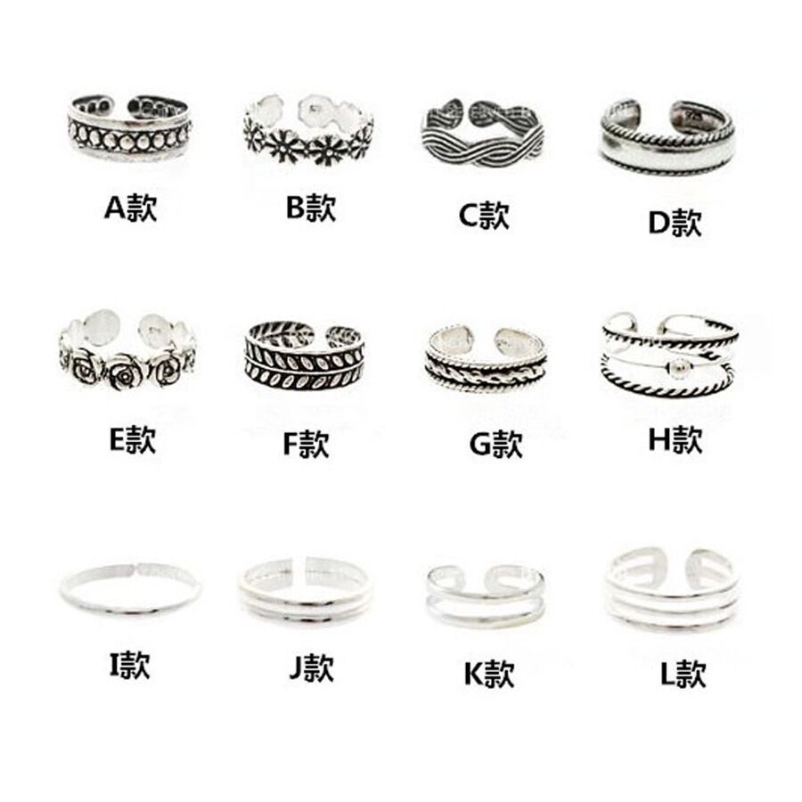 Quý Cô Phụ Nữ Trang Sức Mùa Hè Mạ Bạc Vintage Toe Ring Foot Finger Ring