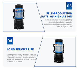 Handwei HDW-B-1000SG Membranpumpe DC-Motor 24V 1000GPD Hochdruck 100 PSI Maximaldruck PTFE-Dichtung für Trinkwasser - Product Image 3