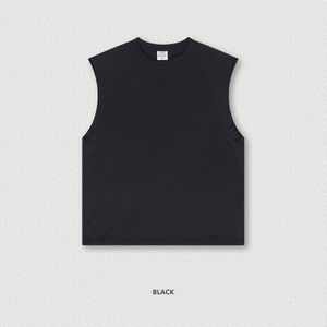 Chaleco sin mangas de 275G con efecto desgastado y bordes sueltos, estilo vintage americano, para primavera y verano - Product Image 2