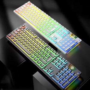 Games Cheap <b>Computer</b> Keyboard Games RGB Games RGB Keyboard Wired Backlit Keyboard 104 Keys PC Laptop Variety - Product Image 6