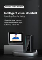 Sistema de videoportero Pantalla LCD a color de 4,3 pulgadas Seguridad Apartamento Cámara de video inalámbrica visible al aire libre Timbre de puerta inteligente