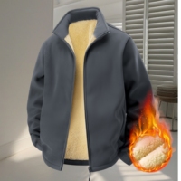 Veste en polaire épaisse et chaude pour homme, coupe-vent, col montant, fermeture éclair, style baseball, veste d'hiver résistante au froid, veste d'extérieur