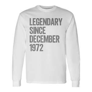 Camiseta de manga larga Legendary Since December 1972, regalo de Navidad para el 53.º cumpleaños - Product Image 1