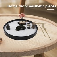 Décorations créatives de style japonais Zen pour salon, en plateau de sable sec, en panneau de densité semi-artisanal