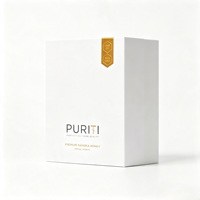 Boîte cadeau rigide personnalisée avec couvercle rabattable pour miel, emballage de luxe pour miel de Manuka avec insert en papier, estampage à chaud doré, boîte rigide de qualité alimentaire