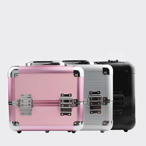 c Portable India <strong>Bridal</strong> <strong>Box</strong> Aluminium Frame Small <strong>Makeup</strong> case Train <strong>Vanity</strong> Cosmetic <strong>Box</strong> - Product Image 4