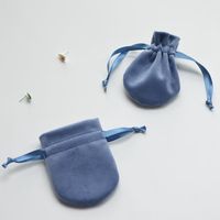 Petites pochettes colorées de luxe en forme de gourde, sacs à cordon en velours pour bijoux