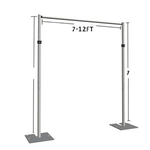 طقم خلفية مبتكر للخدمة الشاقة 12 بوصة × 12 بوصة ولستارة لحفلات الزفاف والمناسبات حامل قابل للتعديل - Product Image 2