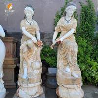 Escultura de Dama Griega Clásica de Mármol de Tamaño Real MILY, Tallada a Mano, Decoración para Jardín o Villa, en Venta