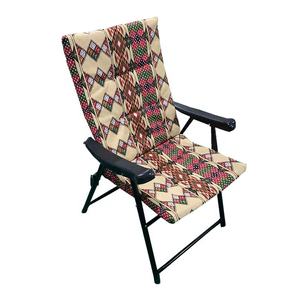 Cadeira Preguiçosa Portátil Dobrável com Almofada para Piquenique, Jardim, Pátio e Acampamento ao Ar Livre, Estampa Sadu Saudita Árabe - Product Image 2