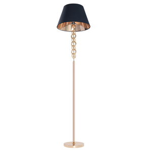 <strong>Living</strong> <strong>Room</strong> Nordic Modern Corner Standing <strong>Lamp</strong> Gold Metal <strong>Tall</strong> Floor <strong>Lamp</strong> with Black Cotton Shade - Product Image 5