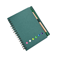 Carnet de notes en papier kraft ligné A5 gros cahiers mignons avec stylos cahier en vrac avec notes autocollantes