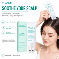 Serum Kulit Kepala Cica PDRN dengan Aplikator Kuas Terintegrasi, Menghidrasi dengan Eksosom, Tidak Berminyak, Menenangkan Perawatan Kulit Kepala, Memperkuat Akar Rambut