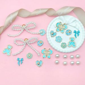 Breloques de chaussures en perles scintillantes pour sandales sabots, accessoires en perles motif ours et fleur pour femmes, breloques de décoration de chaussures DIY pour filles - Product Image 3