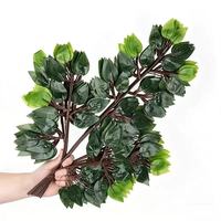 Plantes décoratives en plastique recyclables et ignifuges, feuillage suspendu au plafond, feuilles vertes artificielles, plante d'intérieur synthétique, ficus, ruscus synthétique