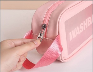 <b>Women's</b> Custom Logo Travel Cosmetic <b>Bag</b> Personalized Clear PVC with Zipper Closure Waterproof <b>for</b> <b>Toiletry</b> Case - Product Image 3