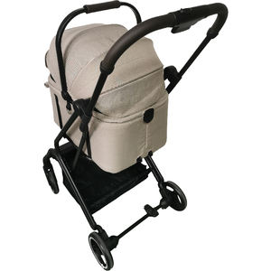 Lüks 4 tekerlekli alüminyum 2-in-1 evcil hayvan arabası ve kedi taşıyıcı rahat katlanabilir ve ayrılabilir özelliği ile ayarlanabilir - Product Image 3