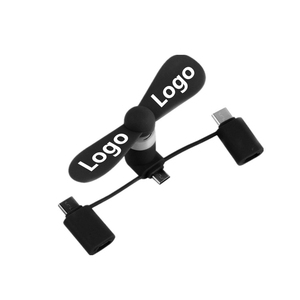 2025 Regalos promocionales de verano al por mayor logotipo personalizado 3 en 1 <span class=keywords><strong>Mini</strong></span> ventilador para teléfono móvil Gadgets para <span class=keywords><strong>Iphone</strong></span> para Android Type-C - Product Image 2