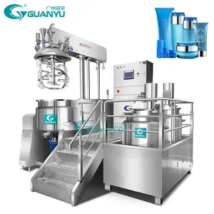 200l Emulsifiers Cosmetics Vacuum Emulsifier Mixer Deep White Face Cream Making Machine Lotion Vacuum Emulsifying Mixer