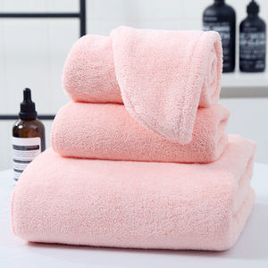 Nhà Sản Xuất Bán Buôn Chất Lượng Tốt Tùy Chỉnh Nhanh Khô Sợi Nhỏ Giá Rẻ San Hô Lông Cừu Sang Trọng Khăn Tắm Đặt - Product Image 3