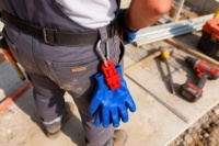 Clip de ceinture pour gants de travail SCQP, en alliage métallique, à mâchoire de verrouillage, antidérapant, en plastique multicolore, pour travaux de construction et d'entrepôt