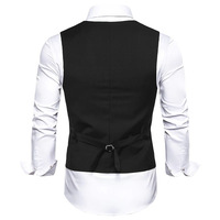 Ensemble gilet rétro années 20 avec montre de poche et cravate, gilet de costume en polyester à simple boutonnage pour homme adulte, idéal pour bal de promo
