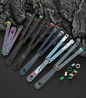 Cuchillo Mariposa de Entrenamiento para Halloween, Cuchillo de Plástico Plegable de Fantasía, Cuchillo Mariposa Transparente Seguro para Práctica