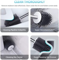 Ensemble brosse WC personnalisé pour la maison à prix abordable, brosse de nettoyage en profondeur avec support