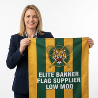 Bannières personnalisées pour jours de match, impression par sublimation, résistantes aux intempéries pour course de marathon, usine source, polyester tricoté Y