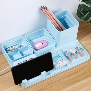 Tenwin 3222 ultima scatola di immagazzinaggio da scrivania Usb fai-da-te caricatore Mobile in plastica <span class=keywords><strong>porta</strong></span> penne per ufficio studente scolastico a casa - Product Image 1