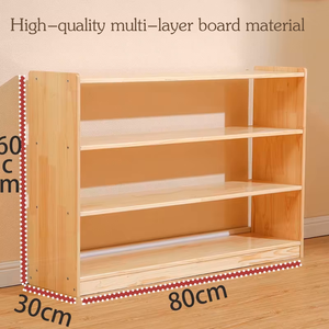 Scaffali <span class=keywords><strong>Montessori</strong></span> organizer e ripiano in <span class=keywords><strong>legno</strong></span> di stoccaggio <span class=keywords><strong>Montessori</strong></span> per la stanza dei bambini quattro strati di Multi-piastra - Product Image 3