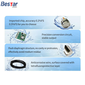 Bestar Kleiner Durchmesser 19mm 16mm 13mm OEM Tauchfähiger Pegelsensor 4-20mA Teich-Wasserpegel-Drucksensor für Bohrbrunnen - Product Image 4